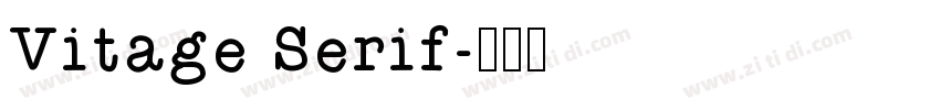 Vitage Serif字体转换